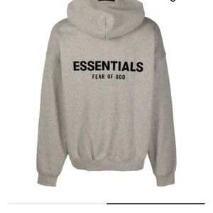 Essentials Light Gray Logo Hoodie